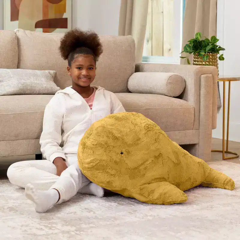 Marina the Whale Sea Buddy Large Kids Stuffed Animal Bean Bag and Pouf