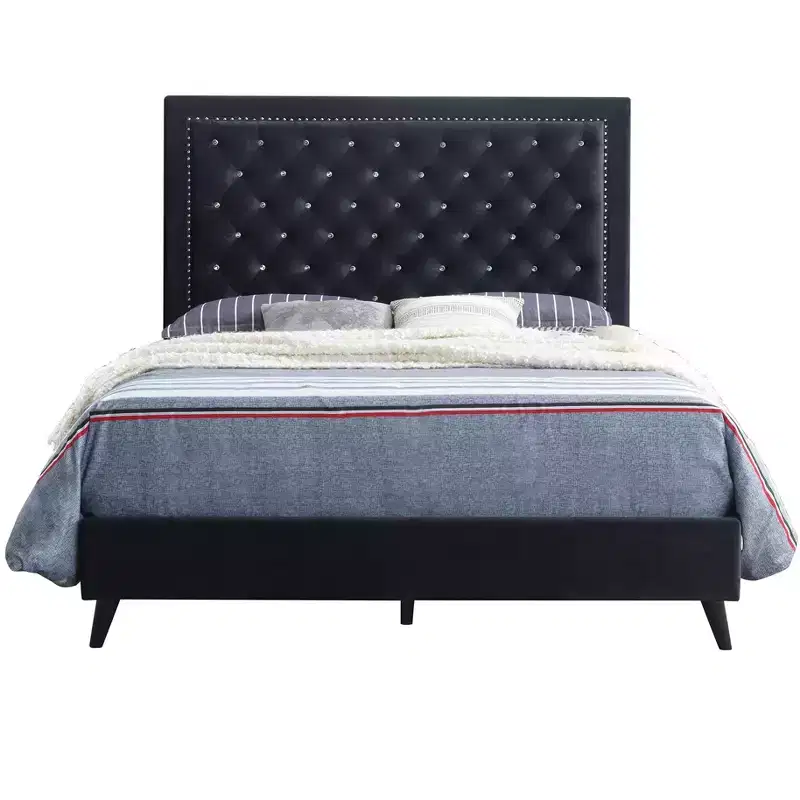 Passion Furniture Alba Upholstered Full Panel Bed