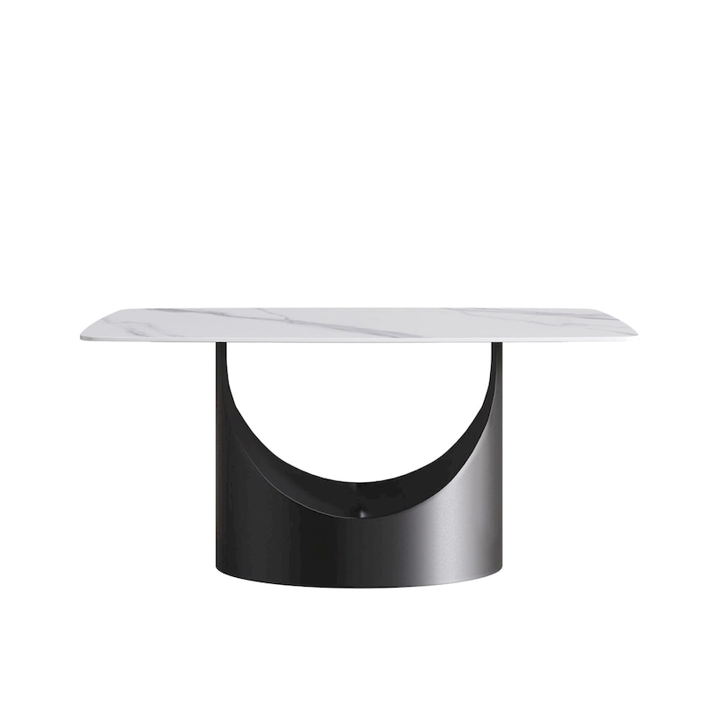 63 inch Modern White Rectangular Dining Table