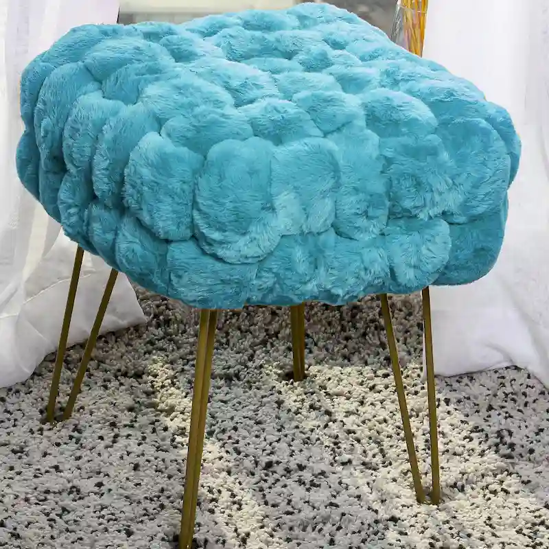 FoxFauxFur Pouf Stool