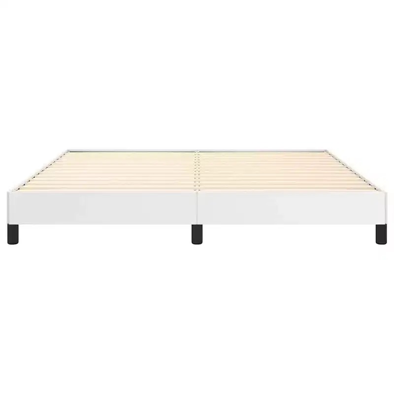 White Faux Leather King Bed Frame
