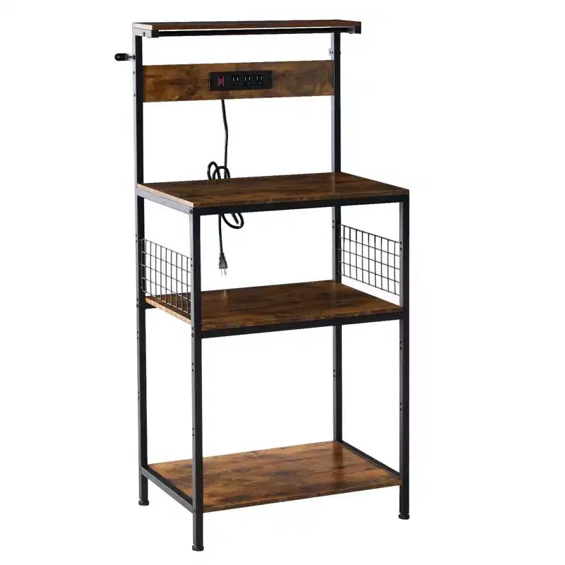 JIONJOY 3-Tier Kitchen Baking Rack  Heavy-Duty Steel Microwave Oven Stand, Organizer, Baking Utensils Storage Shelf, Rust-Resistant Coating