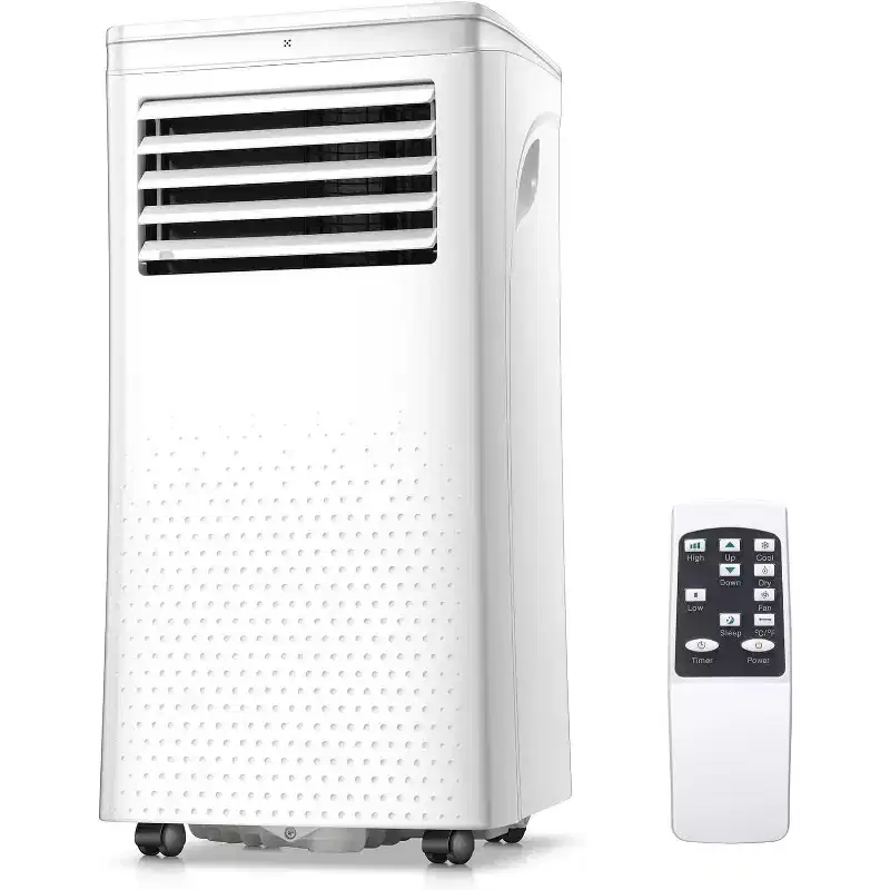 R.W.FLAME 8,000 BTU Portable Air Conditioner with Remote Control, 3-in-1 Air Conditioner with Digital Display,24Hrs Timer,Installation Kit for Home