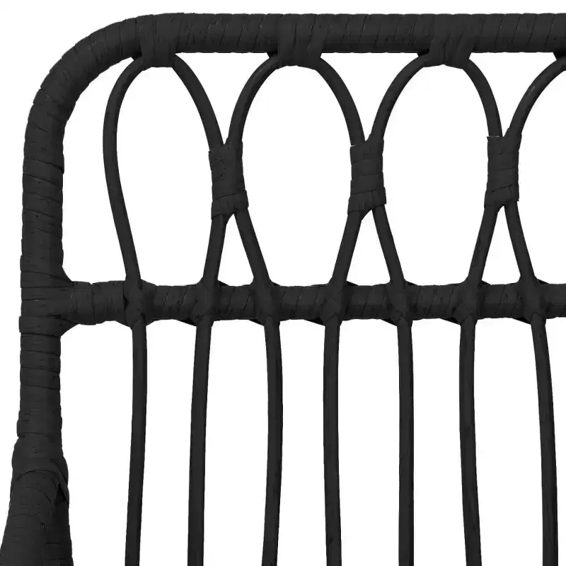 vidaXL Garden Chairs Set of 2 with Armrests, PE Rattan