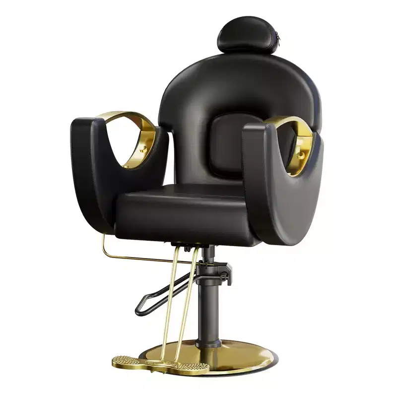 360Swivel Barber Chair Salon Chair, Height Adjustable Reclining Barber Chair, Spa Beauty Equipment, Heavy Duty Swivel Styling Chair