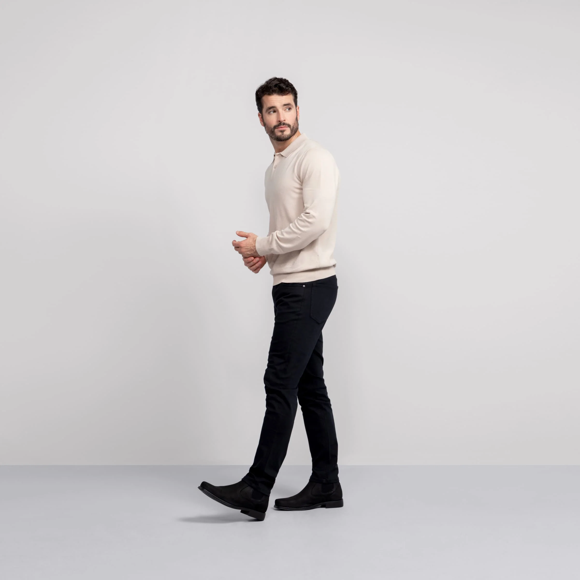 Polo Sweater -- Beige