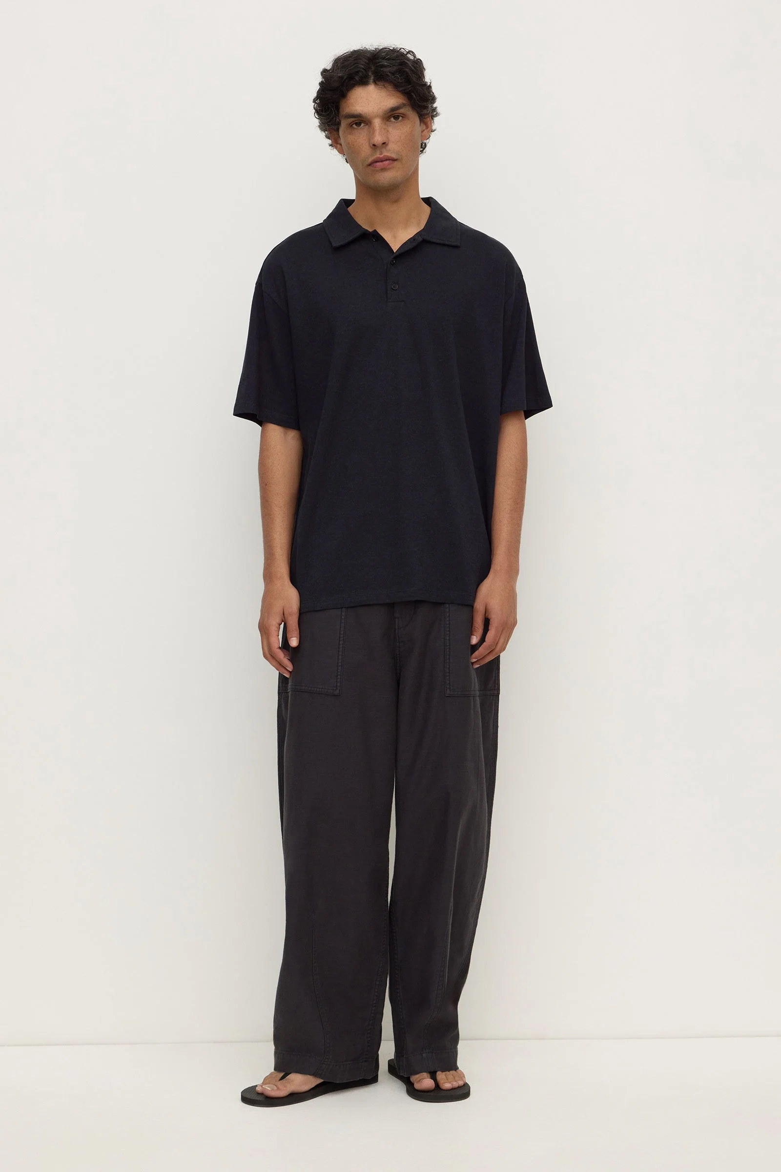 Hemp Cotton Knit Polo