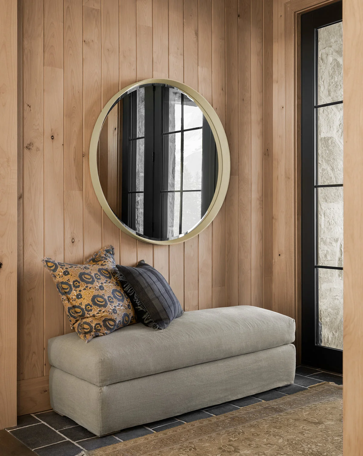 Modern Slipcovered Ottoman with Easy-Care Fabric & Relaxed Silhouette for Living Room