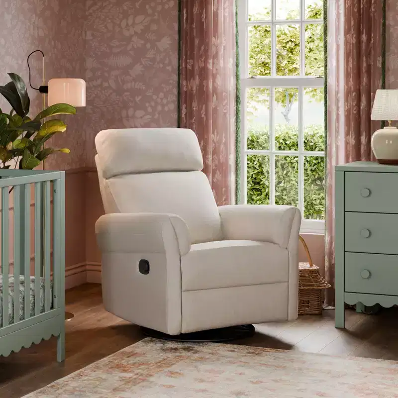 Recliner and Swivel Glider with Adjustable Headrest and Armrests