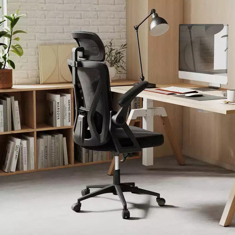 Costway Ergonomic Mesh Office Chair w/ Adjustable Lumbar Support & Headrest Black
