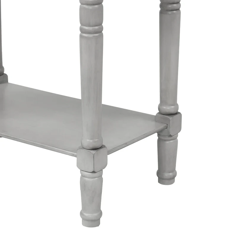 3-Drawer Console Table with Bottom Shelf
