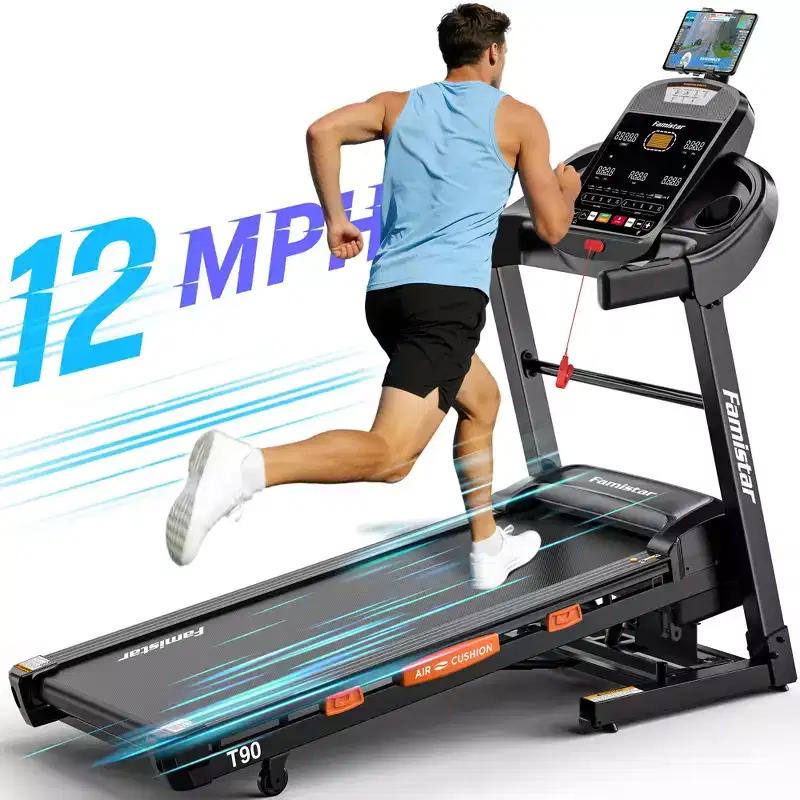 Smart Folding Treadmill with Step Tracking C 20-Level Auto Incline, 0.6C12 MPH, Dual Quiet Motor, LED Display for Home Use