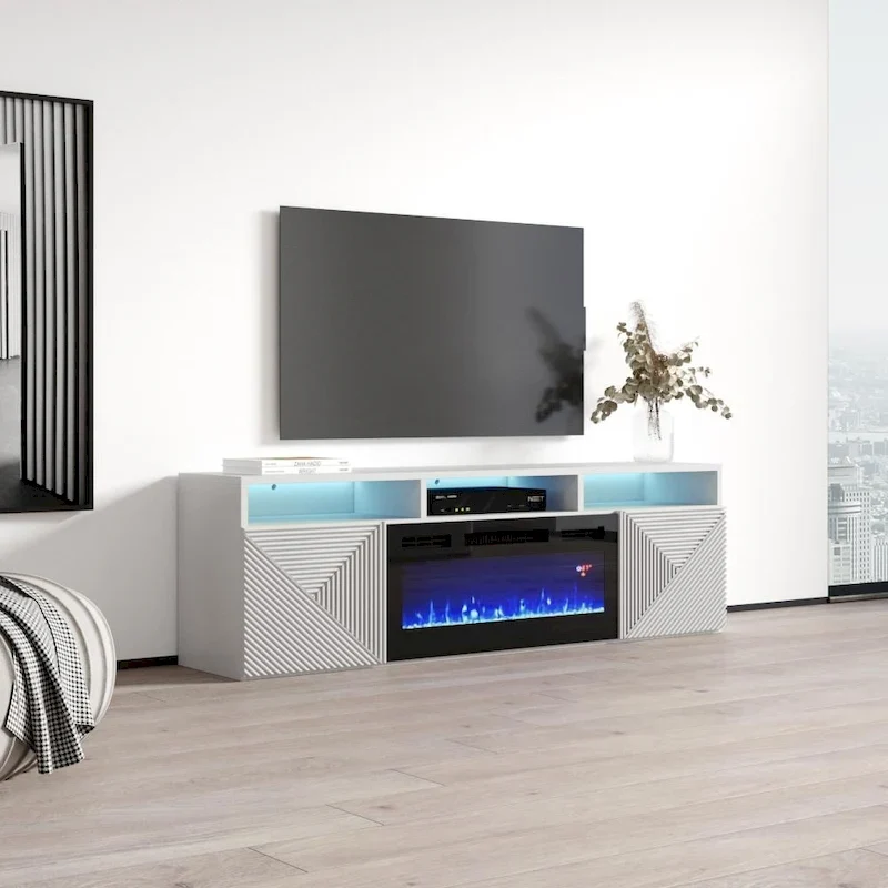 Giza EF Wall Mounted Electric Fireplace Modern 63 TV Stand