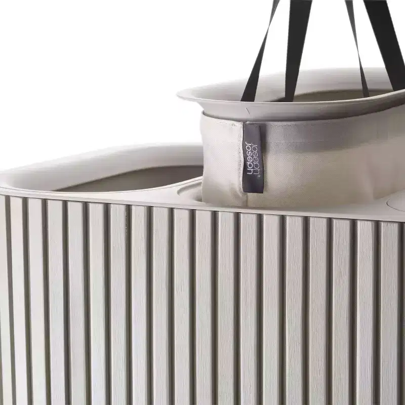 Joseph Joseph Tota Trio Luxe 90L Bamboo Laundry Separation Basket - Ecru