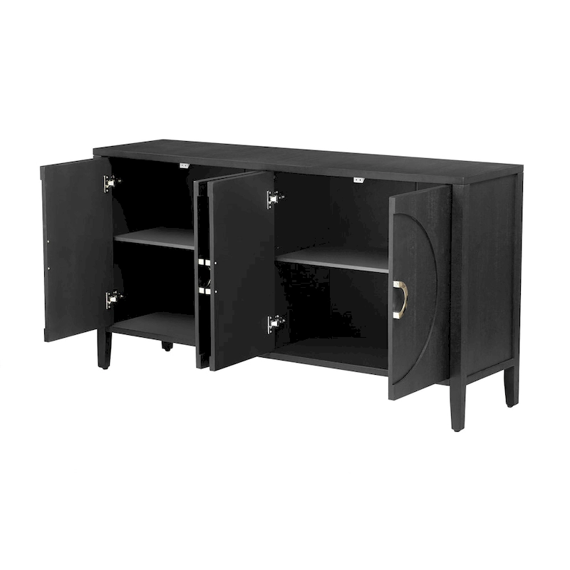Sophisticated Fir Veneer Cabinet with Textured Finish