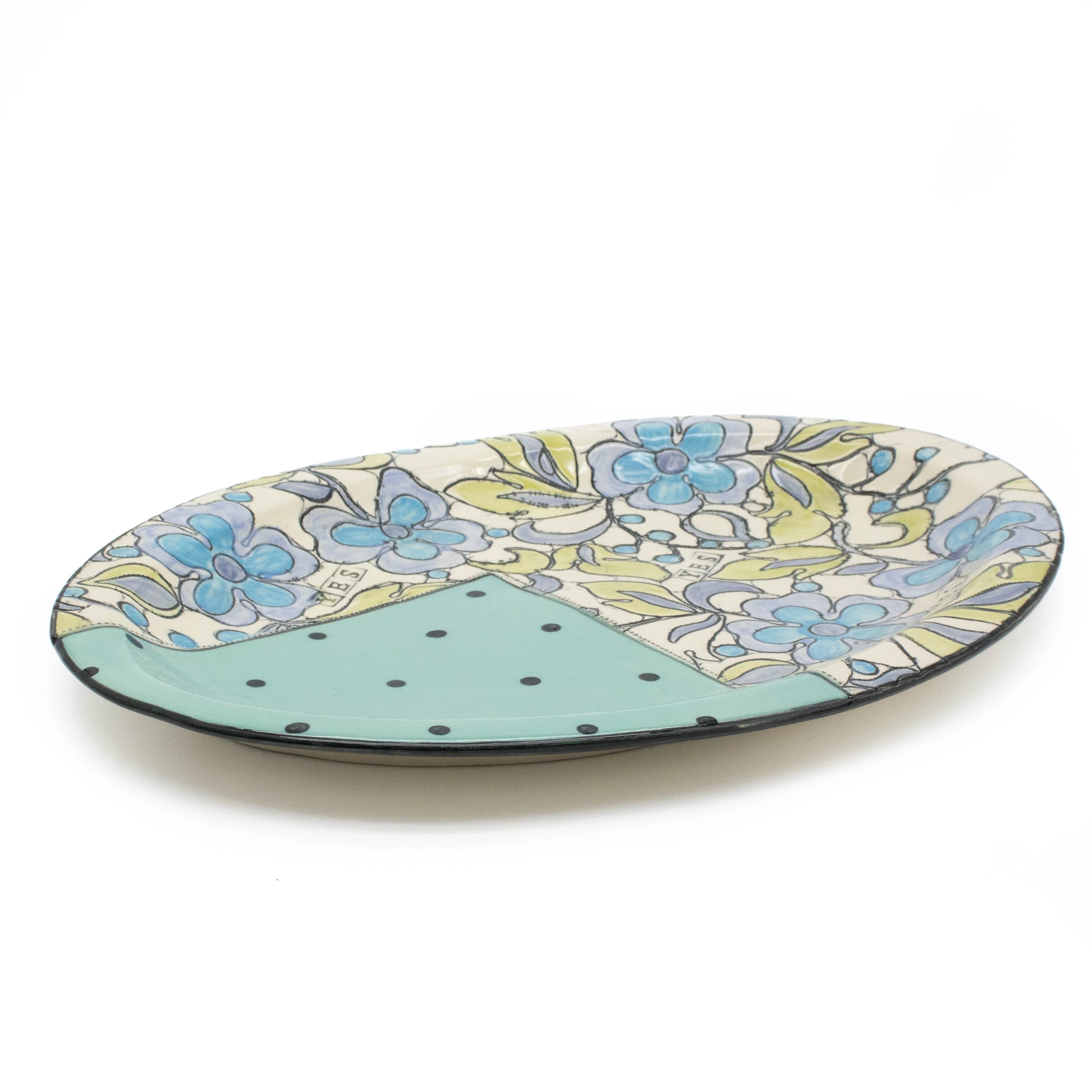Oval Turquoise Serving Platter