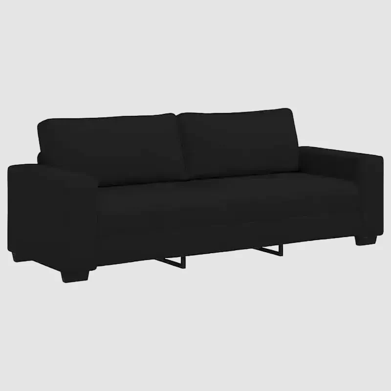 3 - Seater Sofa Black 70.9 Fabric