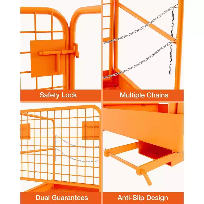 Forklift Safety Cage, Forklift Man Basket - 36''x36'' Heavy Duty 1200Lbs Capacity Work Platform for Aerial Jobs