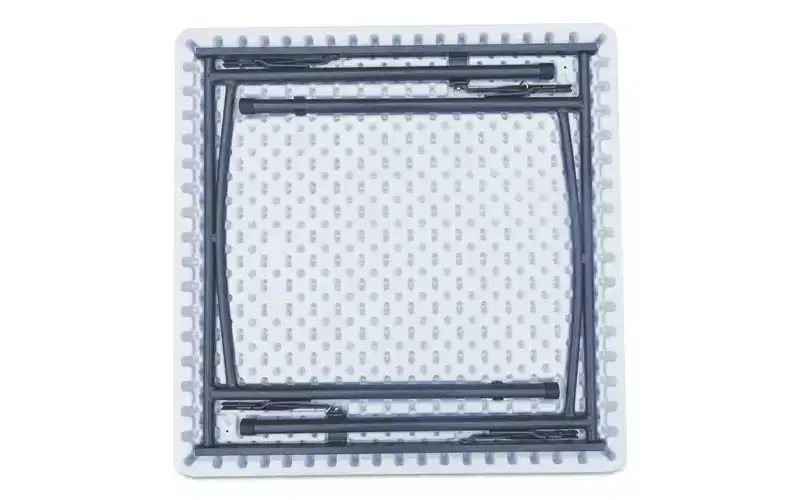 Square Plastic Folding Table, 36W x 36D x 29.25H, White