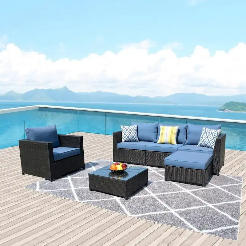 OVIOS 6-piece Patio Furniture Set Big Size Outdoor Furniture Set