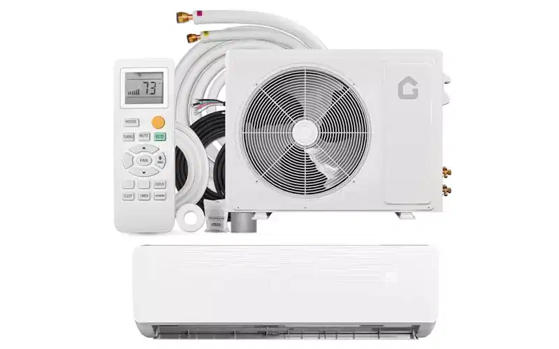 Garvee 12000 BTU Mini Split AC w/WiFi Work Alexa 19 SEER2 Cools Up to 750 Sq. Ft, w/1 Ton Heat Pump Pre-Charged & Installation Kit, Ultra-Quiet