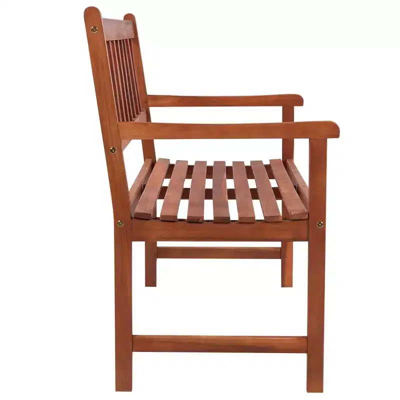 Garden Bench Natural wood Solid acacia wood with a fabric cushion