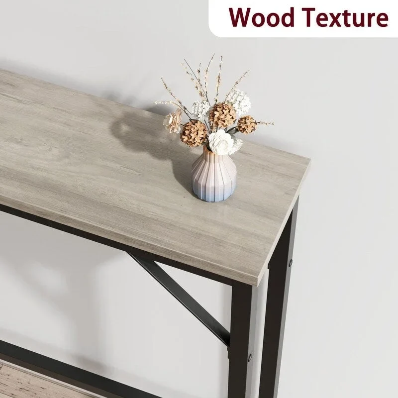 Narrow single-layer sofa back table