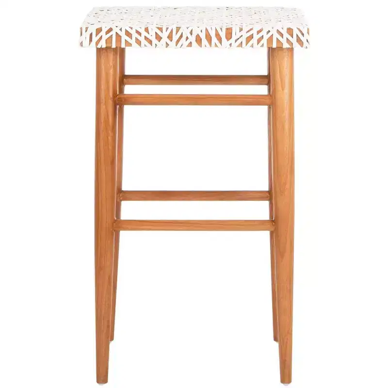 Kaleo Woven Leather Barstool - BST1004 - Safavieh
