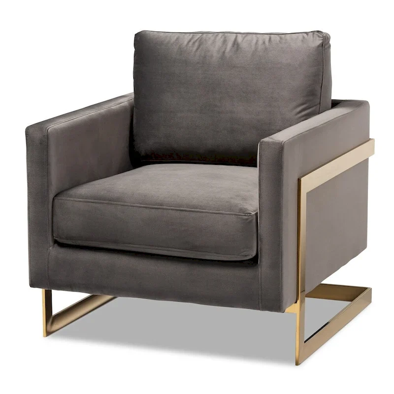 Bryson Glam Velvet Fabric Armchair
