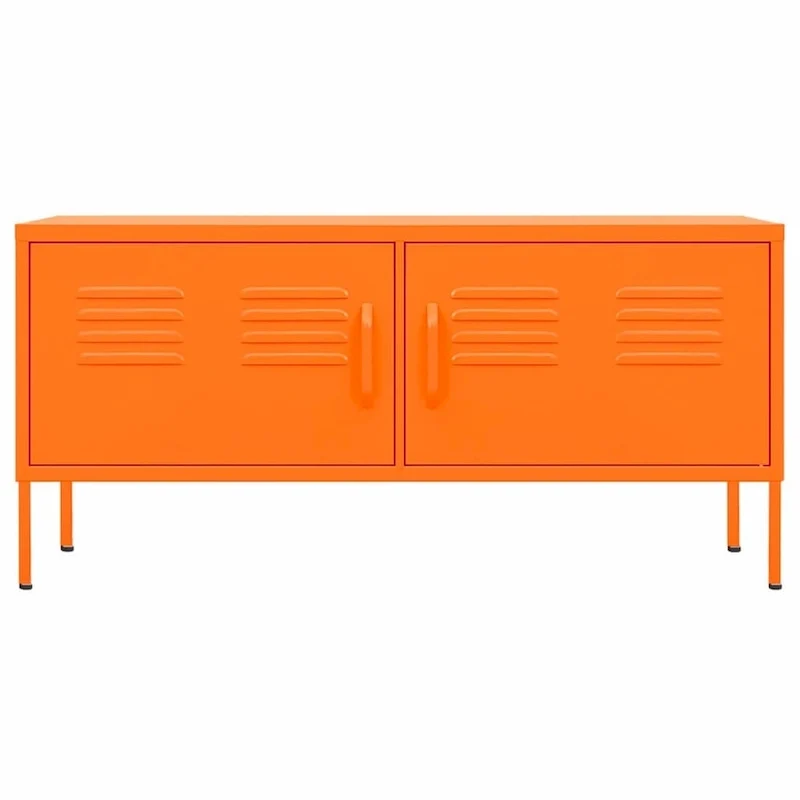 vidaXL TV Stand TV Unit Sideboard Home TV Console Media Unit Cupboard Steel - 41.3 x 13.8 x 19.7