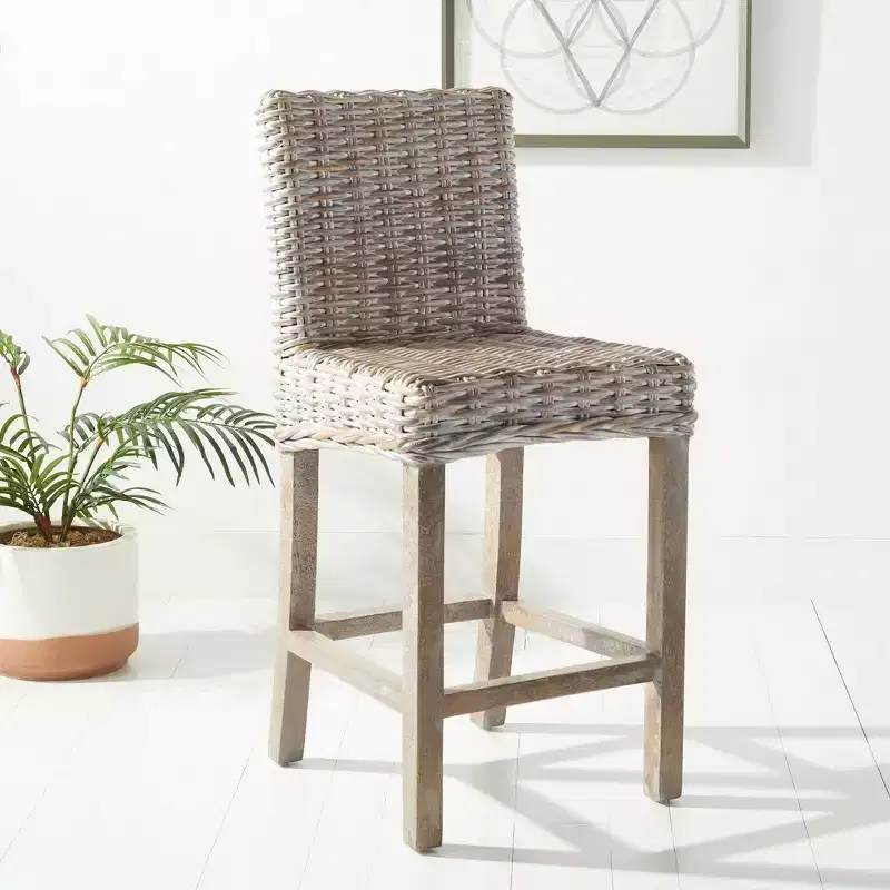Tobie Rattan Counter Stool - BST6501