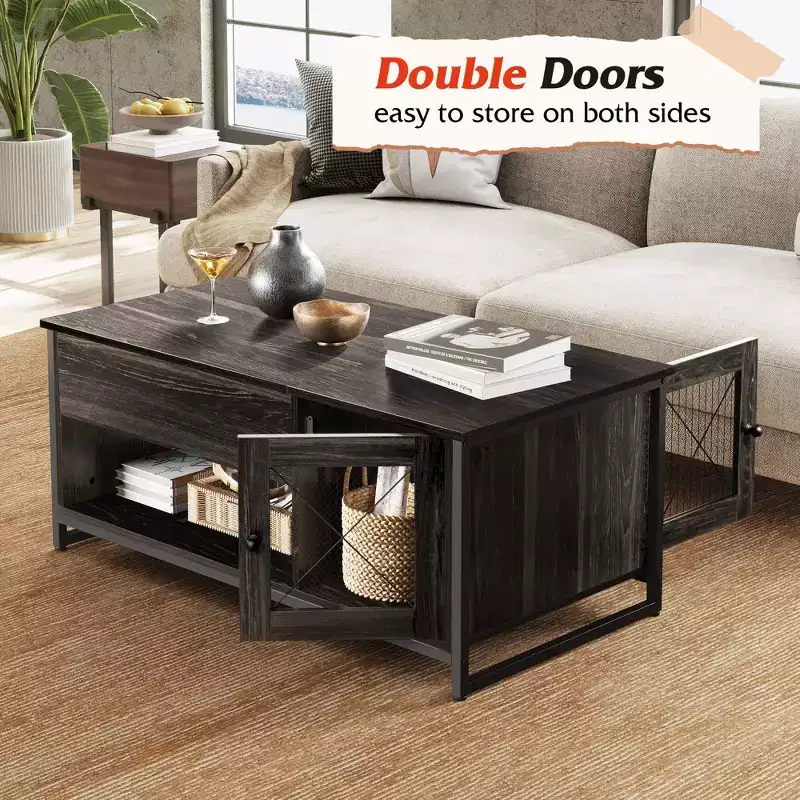 Coffee Table, 41.7 Lift Top Coffee Table with Storage Cabinet and Hidden Compartment, Wood Center Table for Living Room