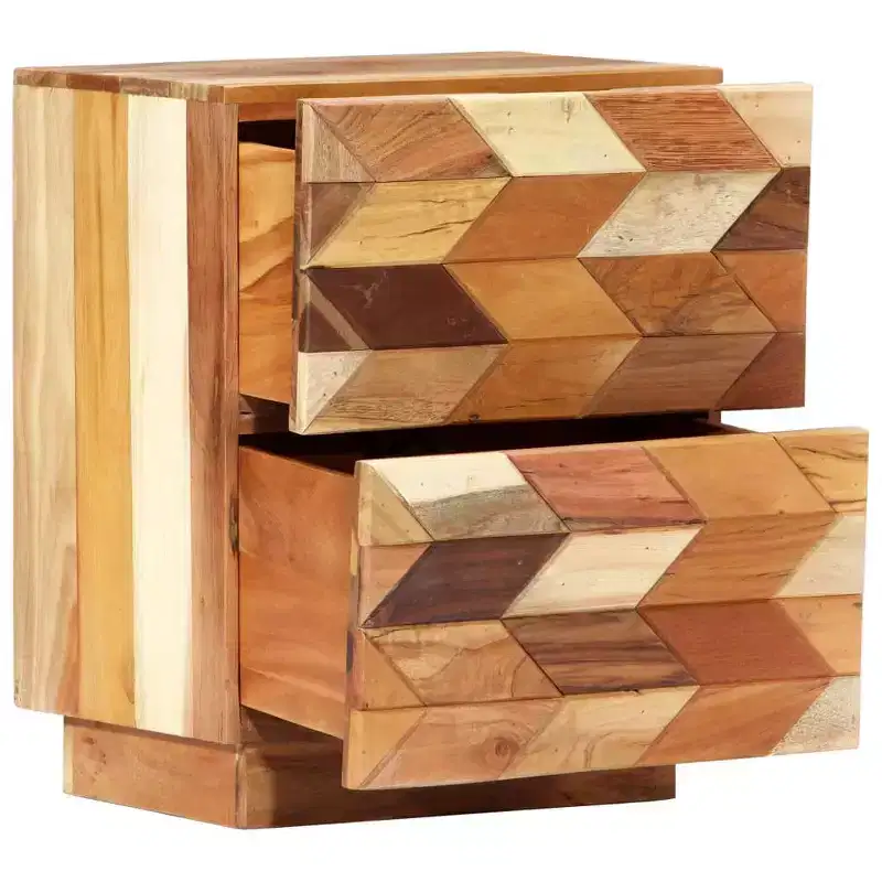 vidaXL Bedside Cabinet 15.7x11.8x19.7 Solid Reclaimed Wood