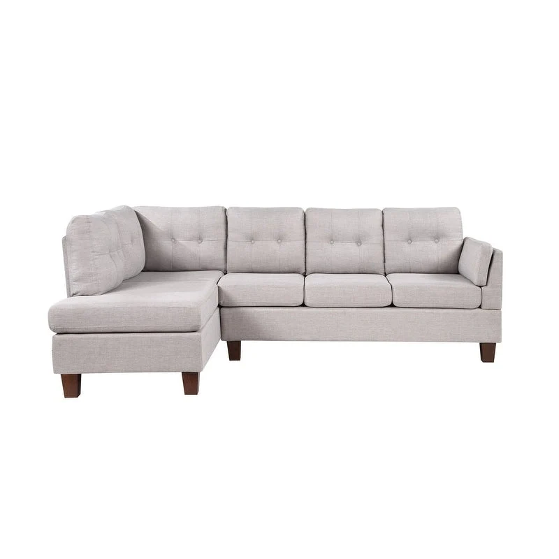 Dalia Linen Modern Sectional Sofa with Left Facing Chaise