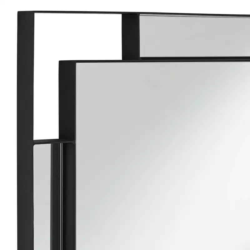 Uttermost Stellan Black 24 1/2 x 38 Rectangular Wall Mirrors Set of 2