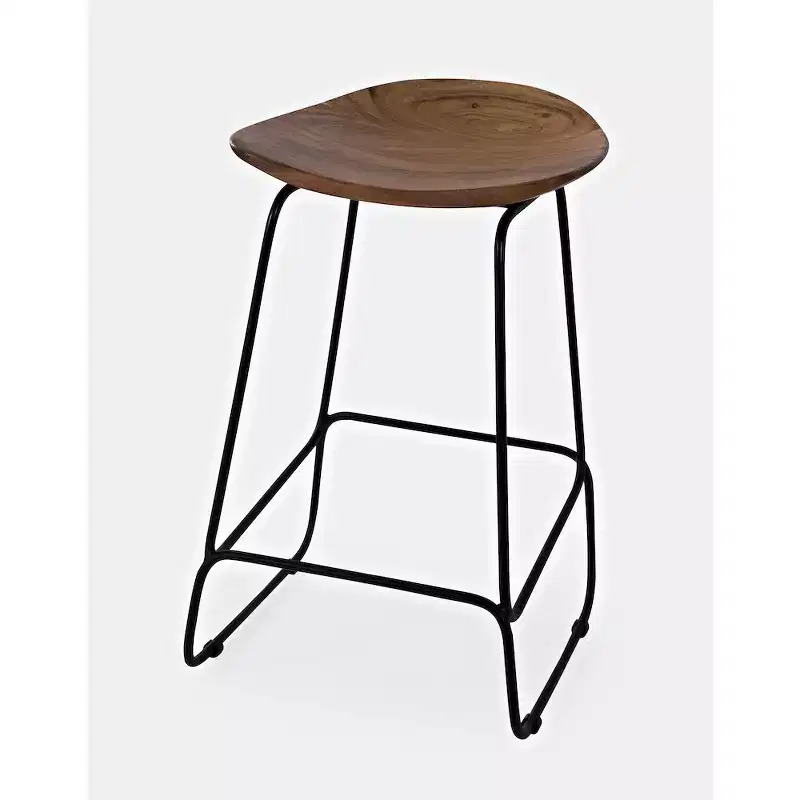 Jofran, Nature's Edge Solid Acacia Counter Height Backless Stool (Set of 3)