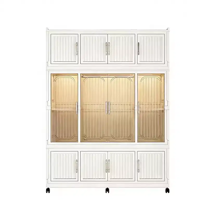 Clihome Portable Wardrobe Closet Organizer for Clothes,Clothes Dresser,Baby Wardrobe Storage Cabinet