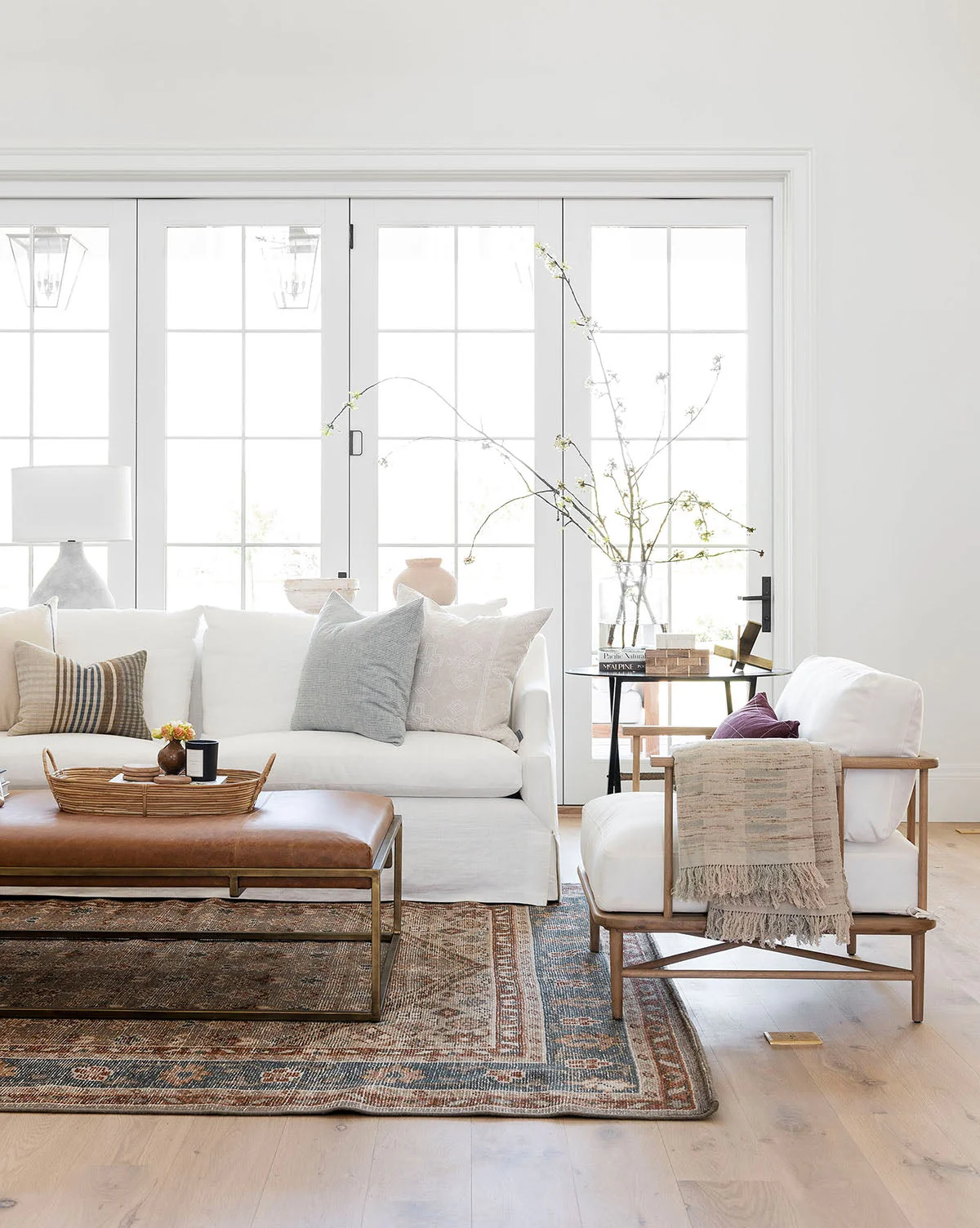 Luxury Aniline Leather & Brass Iron Coffee Table with Timeless Design for Living Room