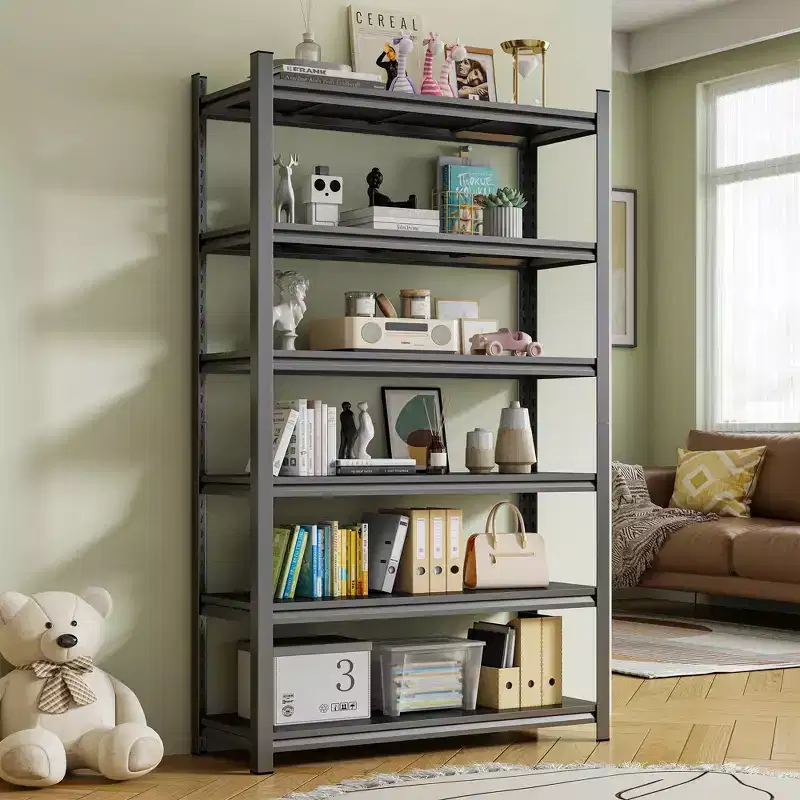 Clihome 6-Layer Metal Multi-Purpose Storage Rack,Boltless Storage Rack with Gourd Hole Design