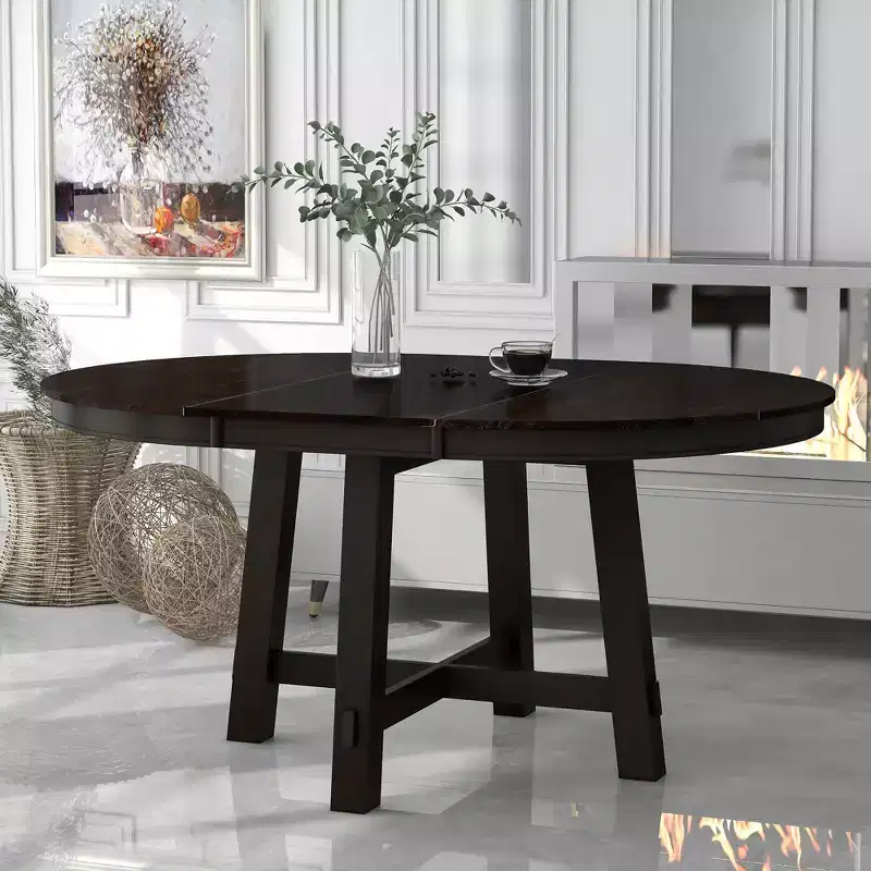 GDFStudio Joyce Extendable Solid Wood 58 Dining Table