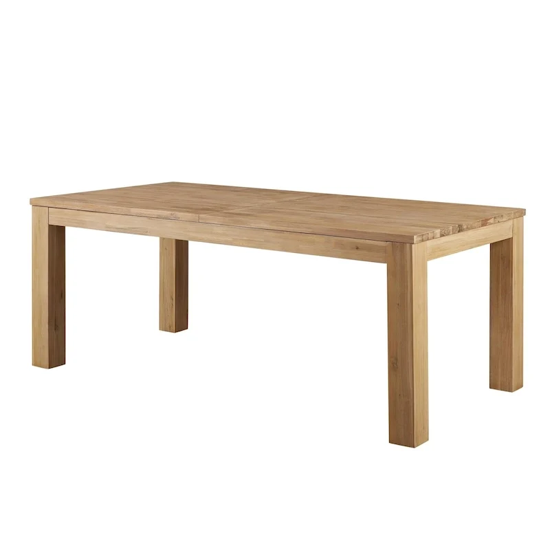 Butterfly Leaf Extendable Dining Table – Brushed Smoke, Solid Acacia Wood, Seats up to 10, 2-Person Assembly