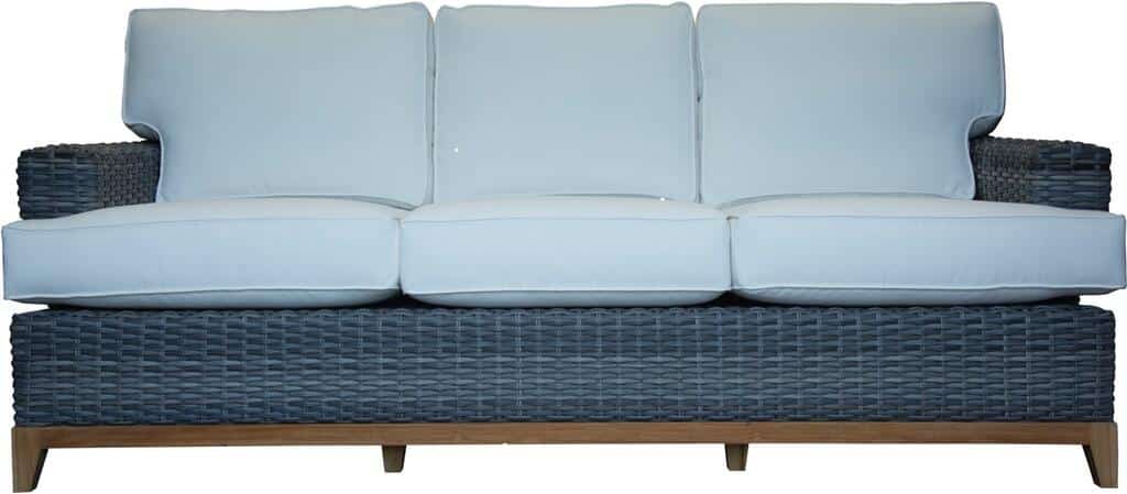 Outdoor Patio Wicker Sofa with Cushions