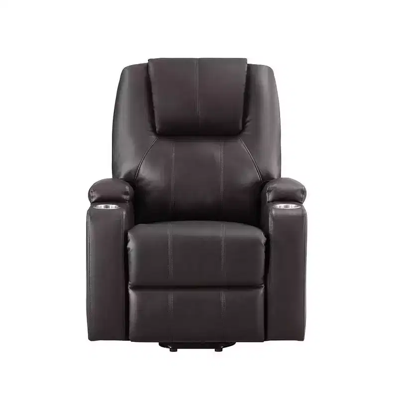 Acme Furniture Evander Leather Aire Power Recliner Sofa Brown