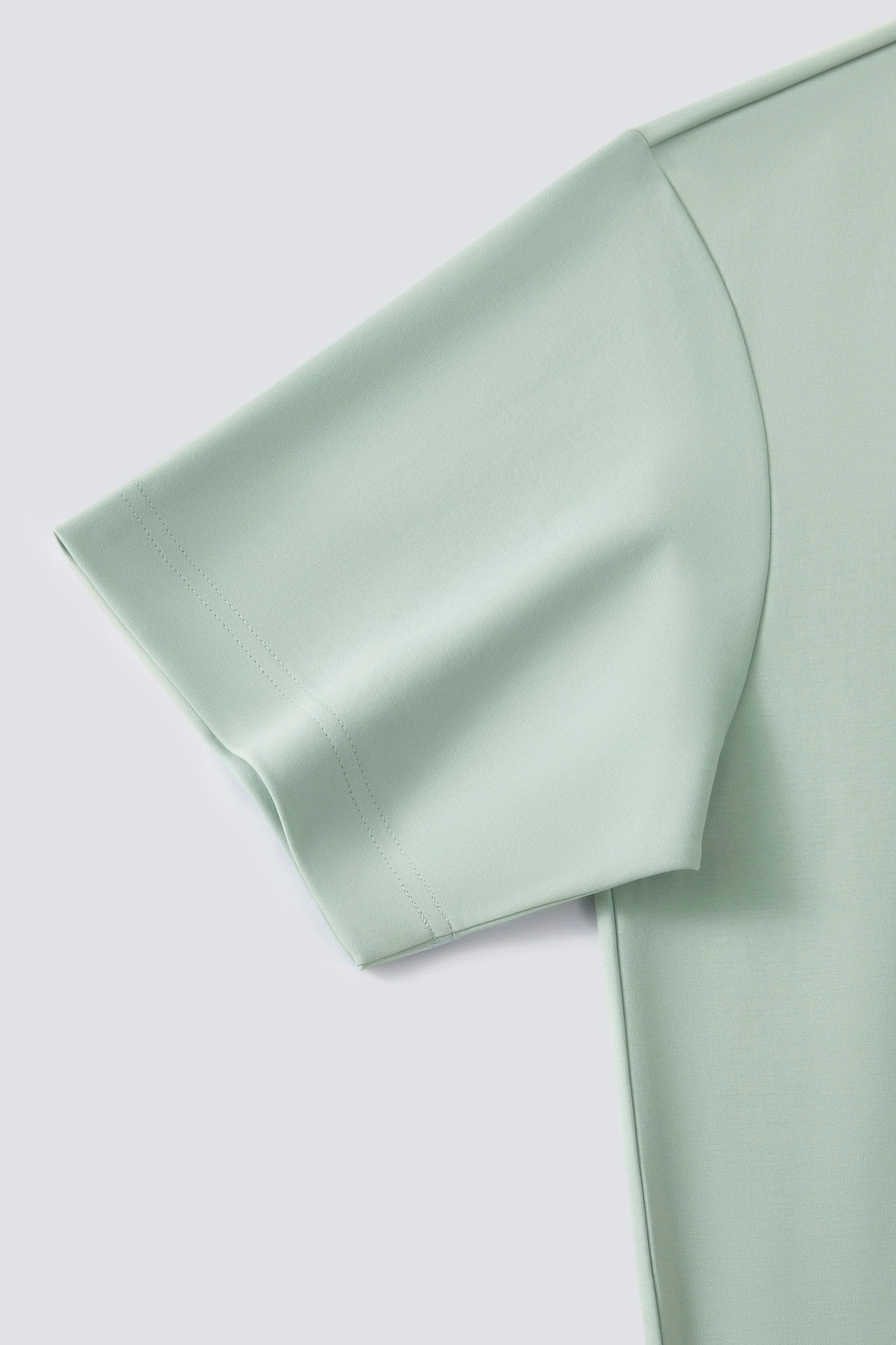 Double-Face Knit Polo – Sky Grey