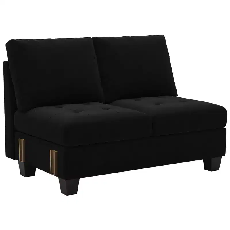 Belffin Modular Velvet Tufted Long Seat