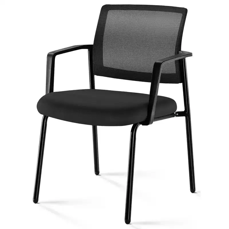 TUYOHW Mesh Criss Cross Chair no Wheels Set of 1,Office Chair with Lumbar Support and Metal Legs,Gaming Chair for Office