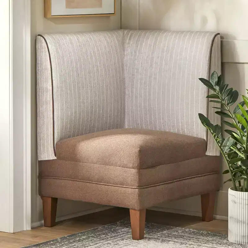 Lifestorey Phillips Upholstered Breakfast Nook Corner Seat
