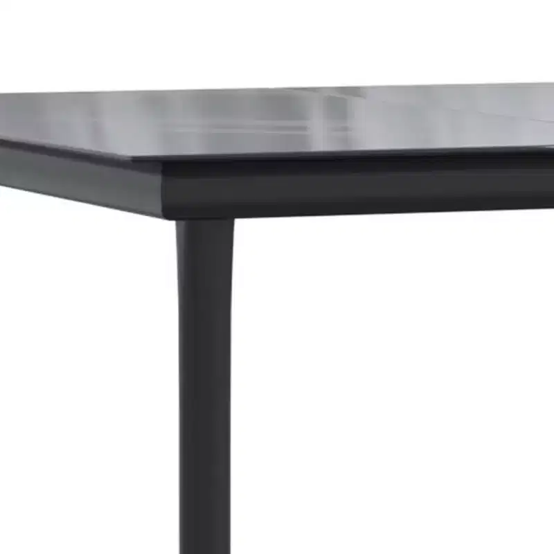 vidaXL Modern Patio Dining Set with Cushions & Tempered Glass