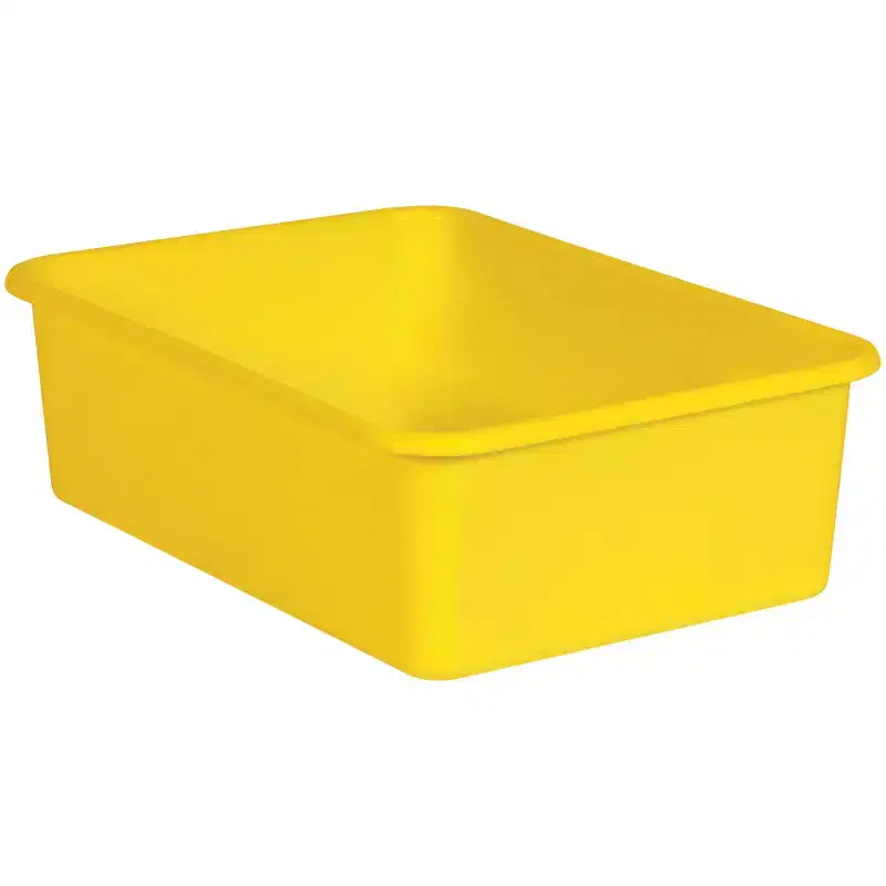 Yellow Large Plastic Storage Bin Pack of 6
