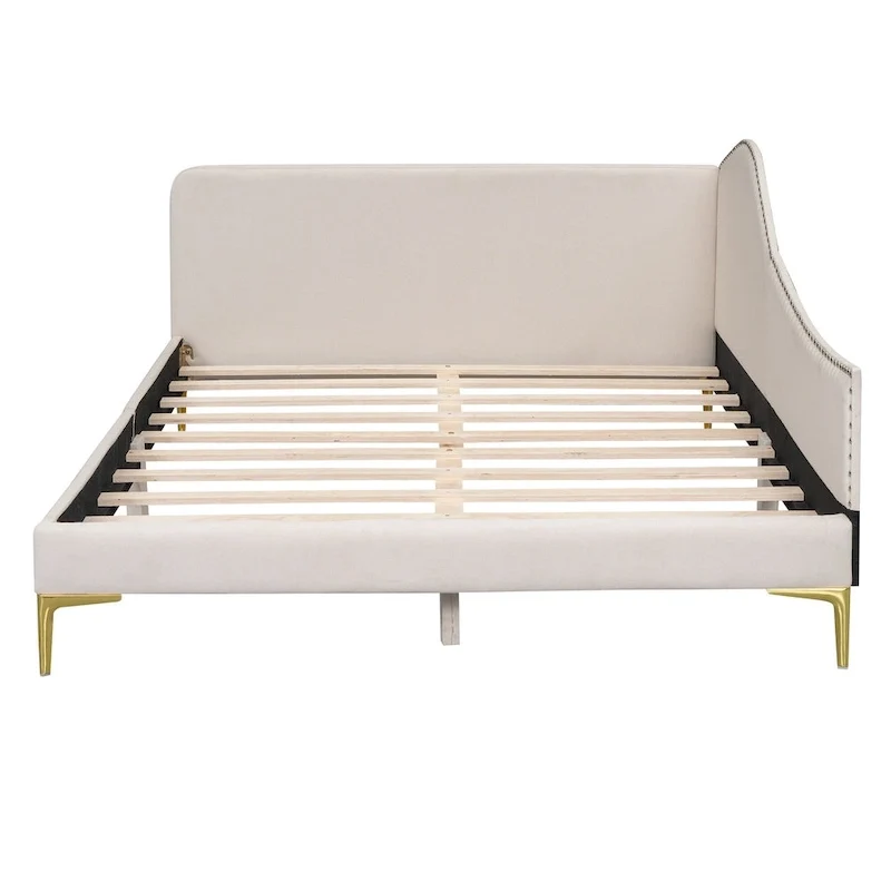 Upholstered Daybed with Guardrail and Headboard